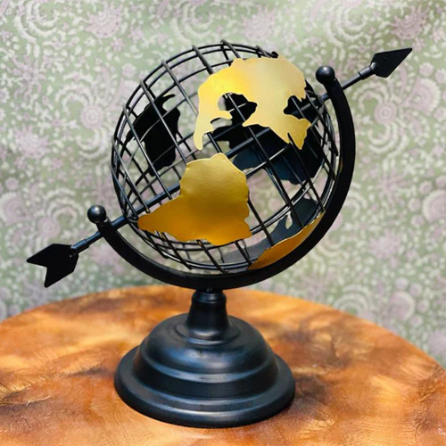 Metal World Map Globe