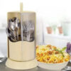 Rotating Cutlery Box with Transparent Cover - Image 4