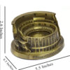 Metal Rome Colosseum Model For Home & Office Decoration - Antique Golden - Image 4