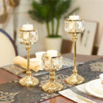 3 Pcs Metal Candle Set For Home Decoration