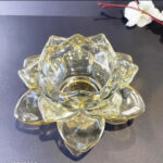 Glass Lotus Flower Candle Holder