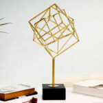 abdullah mall Geometric Metal Statue For Home Office Decor Modern Creative Figurines