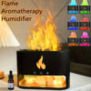 abdullah mall Crystal Salt Stone & Realistic Flame Aromatherapy Essential Oil Diffuser 250ml USB Electric Aroma Diffuser, Humidifier for Bedroom