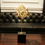 abdullah mall Geometric Metal Statue For Home Office Decor Modern Creative Figurines