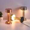 Dumbbell Shape Retro Style Rechargeable Metal Touch Lamp - USB Charge LED Light for Modern Spaces and Restaurants - Image 2