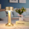 Dumbbell Shape Retro Style Rechargeable Metal Touch Lamp - USB Charge LED Light for Modern Spaces and Restaurants - Image 3