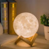 16 Colors Moon Lamp 12cm - Moon Night Light with Stand- USB Charging & Remote Controlled - Image 4