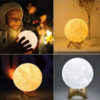 16 Colors Moon Lamp 12cm - Moon Night Light with Stand- USB Charging & Remote Controlled - Image 2