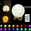 16 Colors Moon Lamp 12cm - Moon Night Light with Stand- USB Charging & Remote Controlled - Image 3