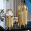 Clear Crystal Ball With Gold Stand by abdullah mall