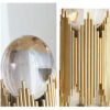 Clear Crystal Ball With Gold Stand by abdullah mall