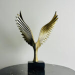 Golden Wings Sculpture abdullah mall