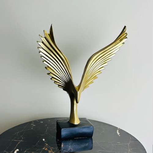 Golden Wings Sculpture abdullah mall