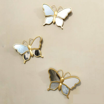Pack Of 3 Wall Hanging Butterfly Mirror